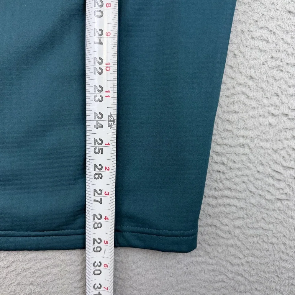 Reel Life Pullover Mens Medium Green Sunny Lime Grid Fleece‎ Quarter Zip Top